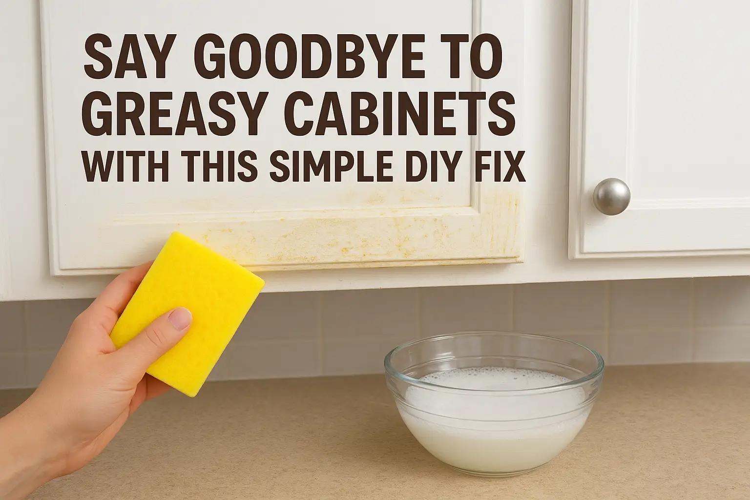 Say Goodbye to Greasy Cabinets with This Simple DIY Fix