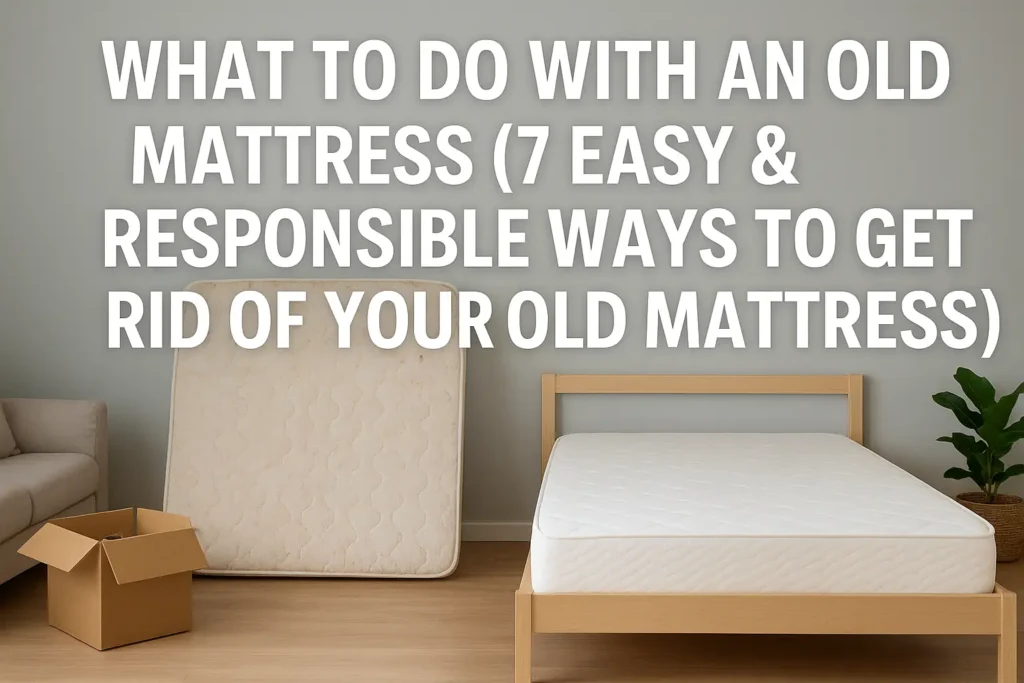 What to Do with an Old Mattress (7 Easy & Responsible Ways to Get Rid of Your Old Mattress)
